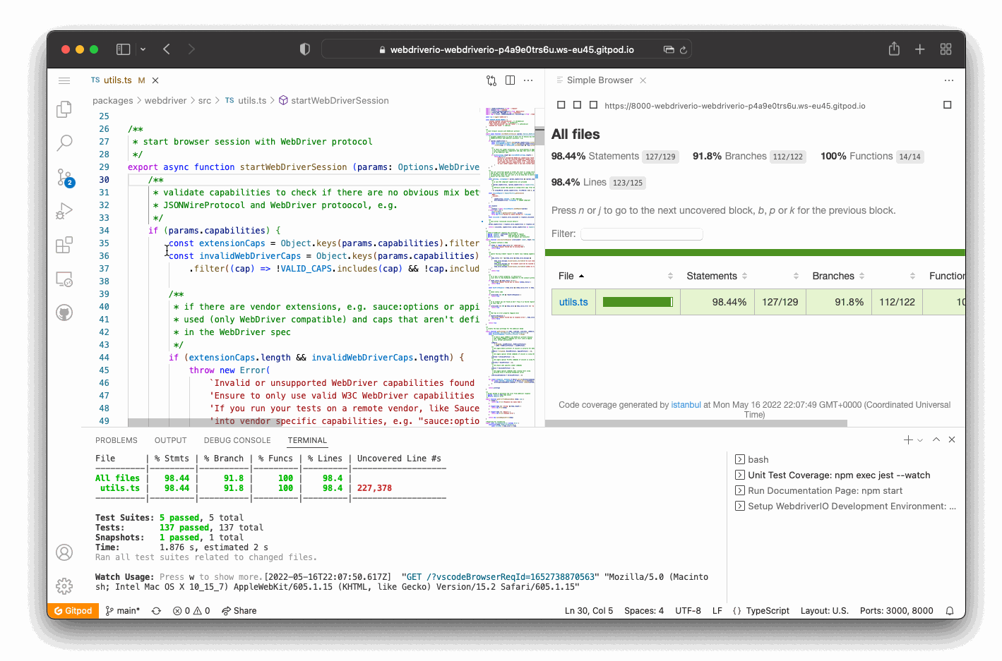 Preview Code Coverage